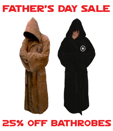 Star Wars Bathrobes 25% off for Father's Day at JediRobeAmerica.com